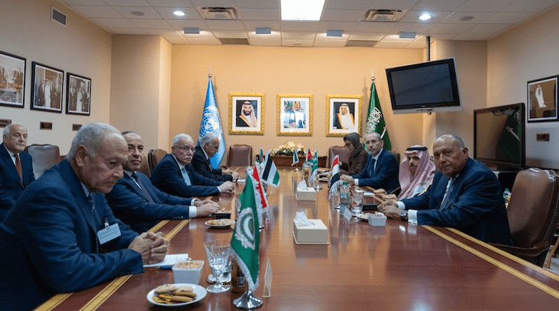 Saudi Arabia's FM Prince Faisal bin Farhan attends Arab Group meeting at UN headquarters. Photo Credit: Arab News