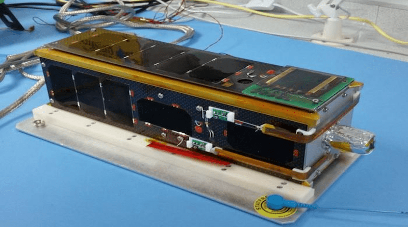 A CubeSat made at the Surrey Space Centre. CREDIT: University of Surrey