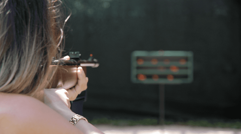 gun rifle woman target practice
