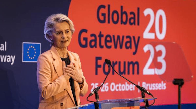 President of the European Commission Ursula von der Leyen at Global Gateway Forum. Photo Credit: European Commission