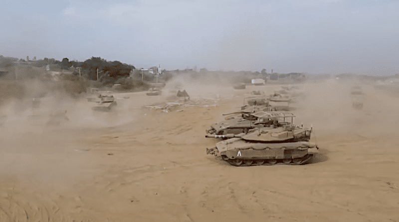 Israeli tanks in Gaza. Photo Credit: IDF video screenshot