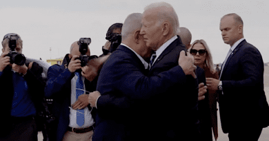 US President Joe Biden hugs Israel's Prime Minister Benjamin Netanyahu. Photo Credit: White House video screenshot