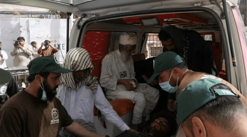 Victims of suicide bombing in Pakistan being treated. Photo Credit: Tasnim News Agency