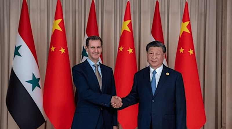 Syria's President Bashar al-Assad with China's President Xi Jinping. Photo Credit: Mehr News Agency