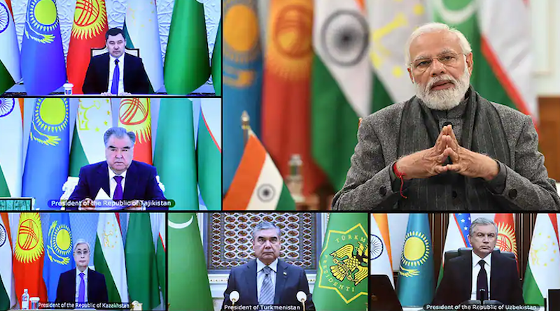 Screenshot of India's Prime Minister Narendra Modi during India-Central Asia Virtual Summit. Photo Credit: narendramodi.in