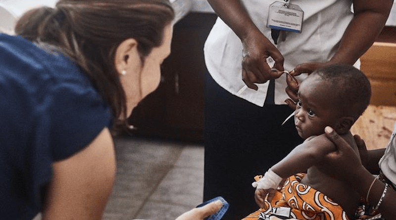 Dr Phoebe Williams is an Infectious disease specialist working to reduce antimicrobial resistance. In the photo she is working in Kenya. Credit: Hamish Gregory