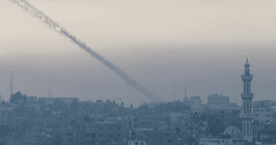 Rocket attack by Hamas Palestinian militants on Israel. Photo Credit: Mehr News Agency