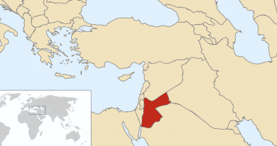 Location of Jordan. Photo Credit: Wikipedia Commons