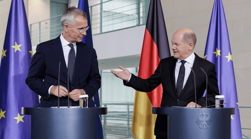 NATO Secretary General Jens Stoltenberg with Chancellor Olaf Scholz. Photo Credit: NATO