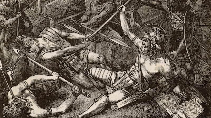 Detail of "The Death of Spartacus" by Hermann Vogel (1882), Wikipedia Commons