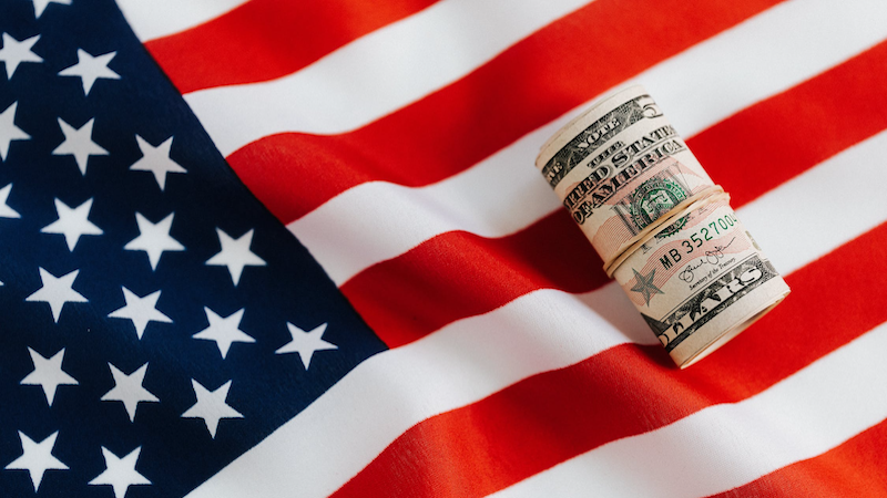 United States flag dollar