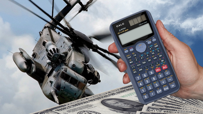cost spending military money dollar