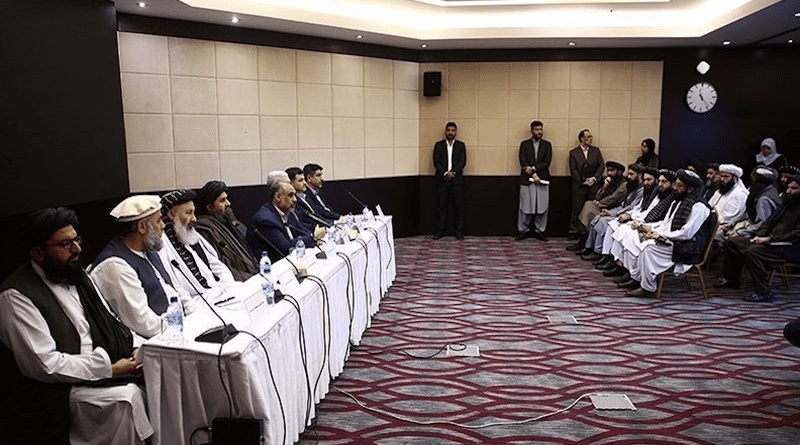 Taliban delegation in Tehran, Iran. Photo Credit: Tasnim News Agency