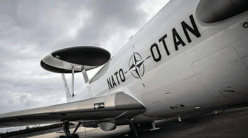 A NATO Airborne Warning and Control (AWACS) airplane. Photo Credit: NATO
