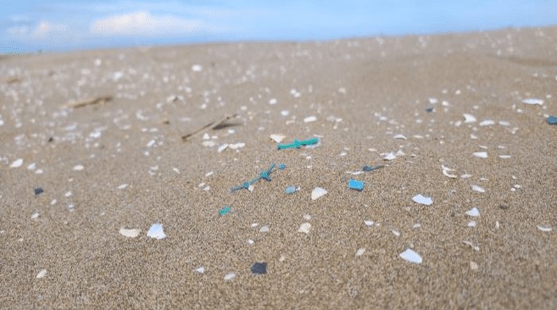 Microplastic debris on Trabucador beach in the Ebro Delta (Spain). CREDIT: Author: Michael Grelaud/ ICTA-UAB