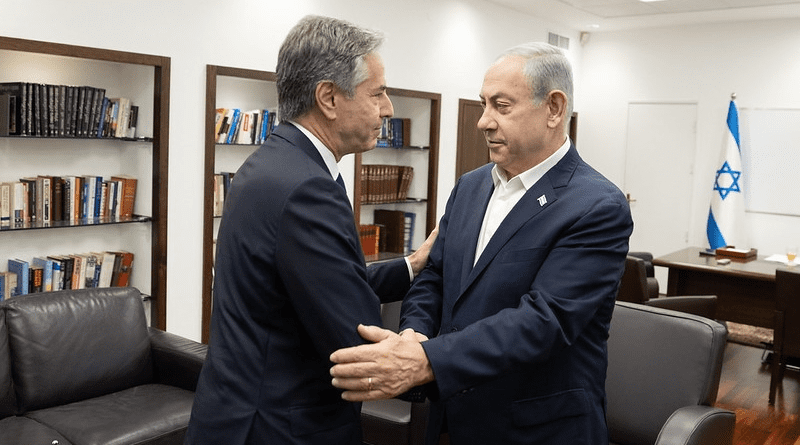 Secretary Antony J. Blinken meets with Israeli Prime Minister Benjamin Netanyahu in Tel Aviv, Israel, November 3, 2023. (Official State Department photo by Chuck Kennedy)