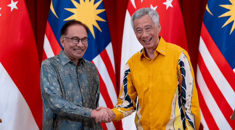 Malaysia's Prime Minister Anwar Ibrahim with Singapore's Prime Minister Lee Hsien Loong. Photo Credit: Malaysia PM Office