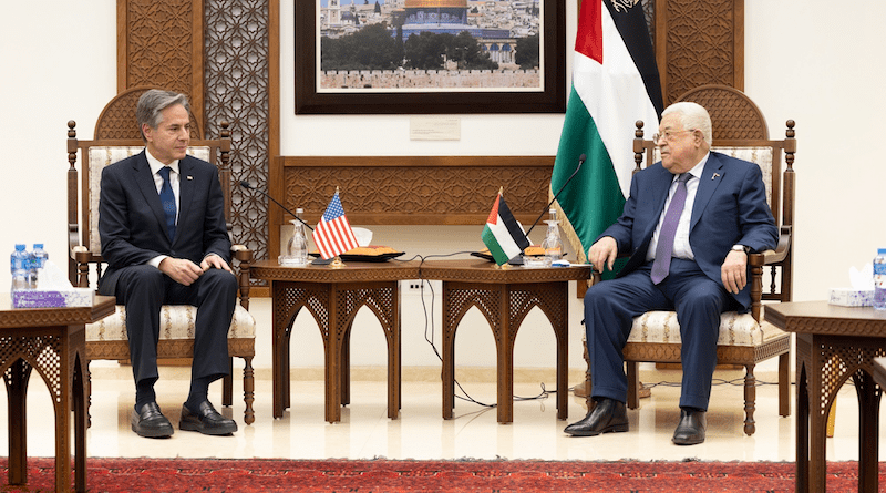 US Secretary of State Antony Blinken with Palestinian Authority President Mahmoud Abbas. Photo Credit: State Department