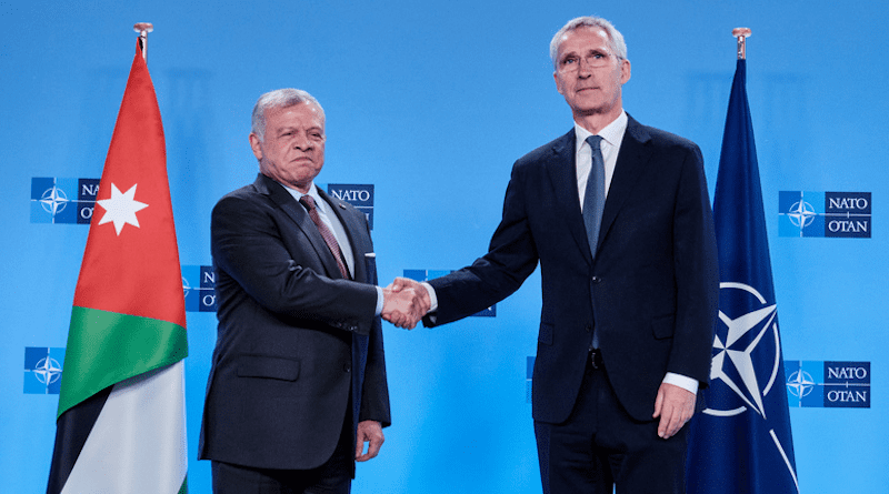 His Majesty King Abdullah II ibn Al Hussein of the Hashemite Kingdom of Jordan with NATO Secretary General Jens Stoltenberg. Photo Credit: NATO