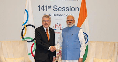 IOC President Thomas Bach with India's PM Narendra Modi. Photo Credit: India PM Office