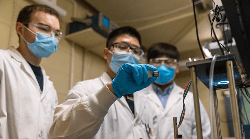 Northwestern University researchers have raised the standards again for perovskite solar cells with a new development that helped the emerging technology hit new records for efficiency. CREDIT: Sargent Lab/Northwestern University