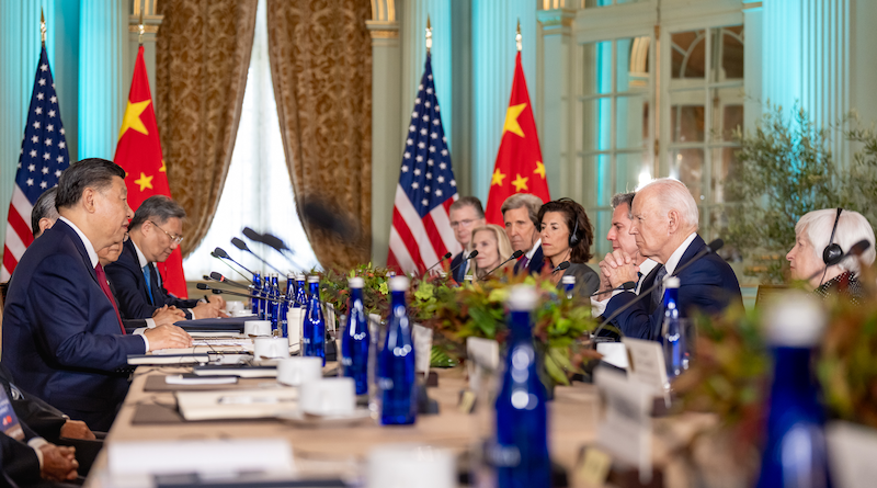 China's President Xi Jinping with US President Joe Biden on sideline of APEC 2023. Photo Credit: The White House