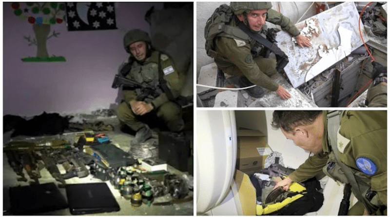 The Israel Defense Forces has claimed that weapons were found at Al-Shifa Hospital in Gaza City after its troops began a ground operation at the site on Wednesday. (Screenshots/IDF)