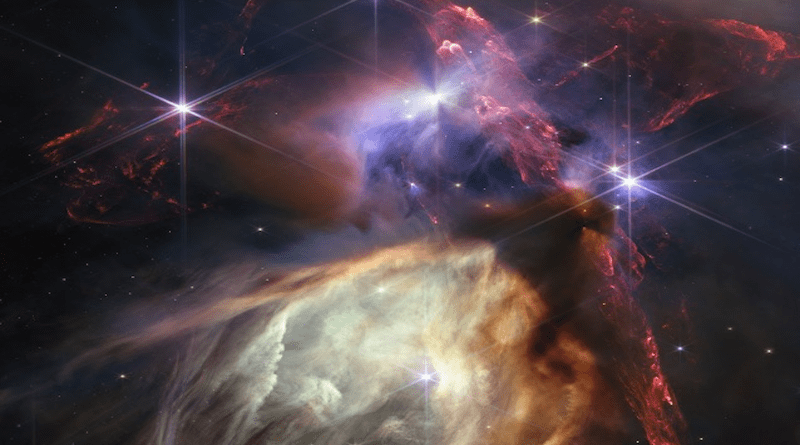Image of the Rho Ophiuchi cloud complex, the closest star-forming region to Earth. This study reveals that the newly born stars in Rho Ophiuchi have not yet begun to drift apart and that the progenitor cloud is still holding them together. Credit: NASA, ESA, CSA, STScI, Klaus Pontoppidan (STScI)