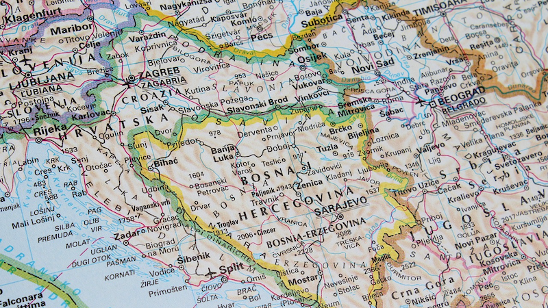 Croatia bosnia map Slovenia serbia