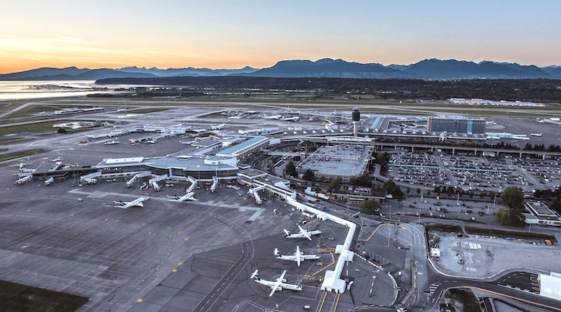 Aerial photo of YVR Airfield. Photo Credit: Courtesy of Vancouver International Airport