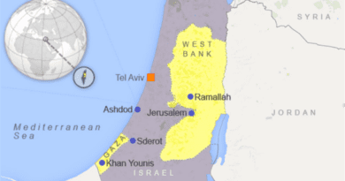 Israel, Gaza and the West Bank. Credit: VOA