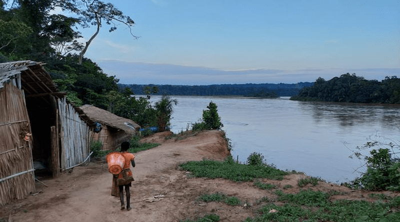 View of the Loange River from the village of Kangutu. CREDIT: Peter Coutros, Ghent University