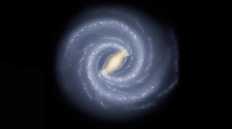 Artist concept of the Milky Way. CREDIT: NASA/JPL-Caltech.