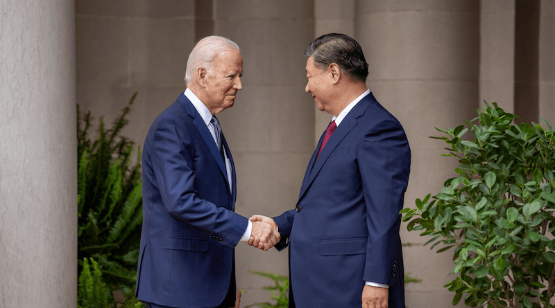 China's President Xi Jinping with US President Joe Biden on sideline of APEC 2023. Photo Credit: The White House