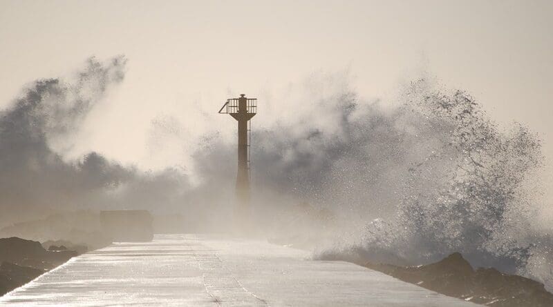 typhoon storm extreme weather ocean waves