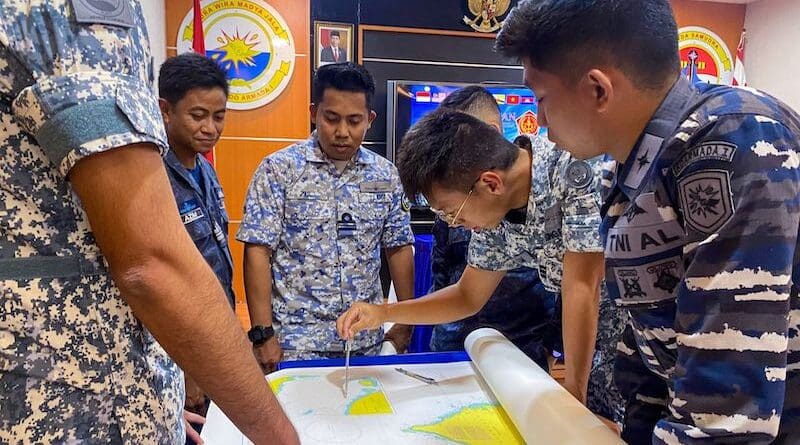 Royal Singapore Navy personnel, together with personnel from other ASEAN navies, conducted planning for ASEX sea phase serials. Photo Credit: Singapore Ministry of Defence