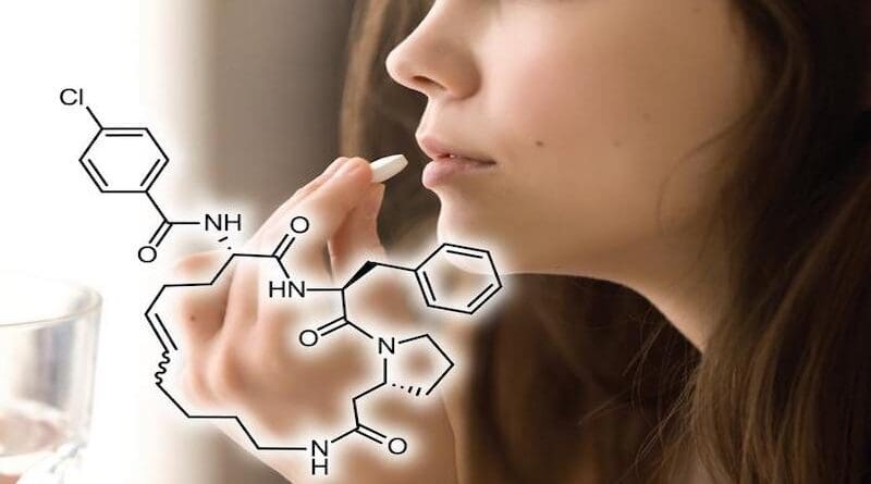Graphical abstract of cyclic oral peptides. CREDIT: Christian Heinis/EPFL