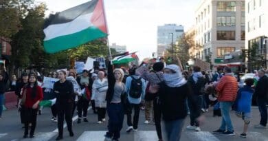 Students protesting in favor of Palestine in Cambridge, Massachusetts. Photo Credit: John Doe, Wikipedia Commons