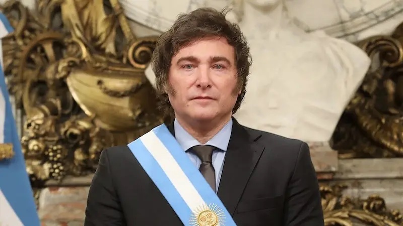 Argentina's President Javier Milei. Photo Credit: Cancillería Argentina, Wikipedia Commons