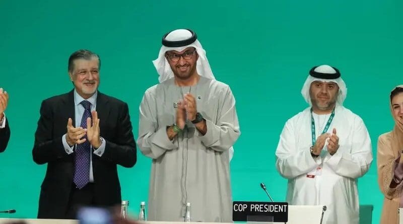 COP28 President Sultan Ahmed Al-Jaber, who is also minister of industry and advanced technology of the United Arab Emirates, head of the Abu Dhabi National Oil Company (ADNOC), and chairman of Masdar. Photo Credit: COP28