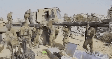 RPG missiles, anti-tank missiles, explosive devices, long-range missiles, grenades and UAVs of Hamas discovered by Israeli soldiers. Photo Credit: IDF, X