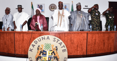 Nigeria's Minister of State for Defence, Dr Muhammed Bello Matawalle MON, along with the Permanent Secretary, Ministry of Defence, Dr Ibrahim Abubakar Kana mni, led a high-level delegation to visit and express Federal Governments’ condolences to the victims of the accidental bombing by the Nigerian Army in Agabi Local Government, Kaduna State. Photo Credit: Nigeria Ministry of Defense