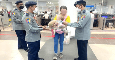 Screening process for individuals entering Myanmar at Mandalay International Airport. Photo Credit: INTERPOL