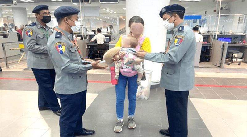 Screening process for individuals entering Myanmar at Mandalay International Airport. Photo Credit: INTERPOL