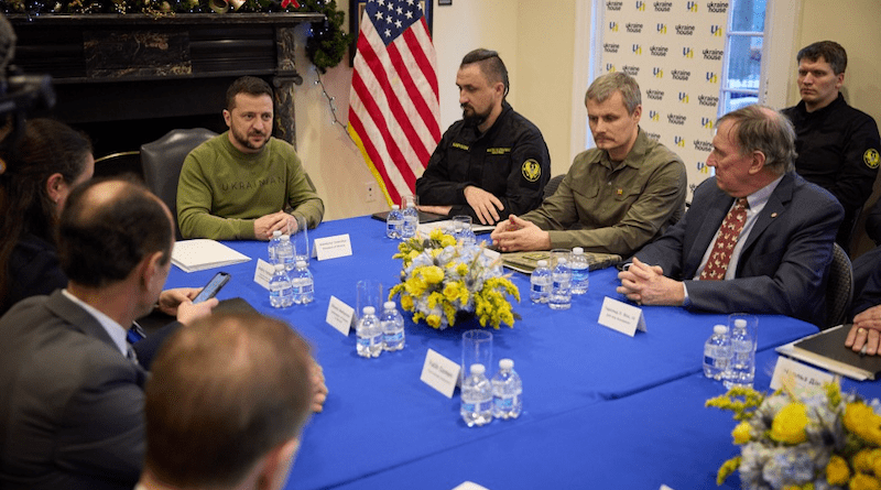 Ukraine's President Volodymyr Zelenskyy meets with executives of U.S. defense companies. Photo Credit: Ukraine Presidential Press Service