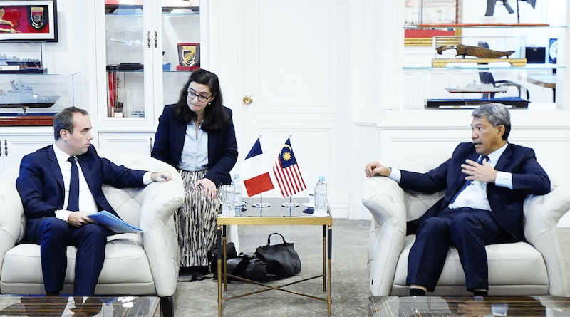 Minister for Armed Forces of France, Mr. Sébastien Lecornu on 8 December with Malaysia's Defence Minister Dato Seri Mohamad Hasan. Photo Credit: Malaysia Ministry of Defense