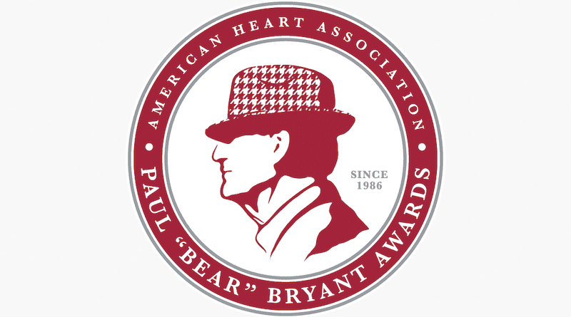 American Heart Associations Paul "Bear" Bryant Heart of a Champion Award logo Credit: American Heart Association