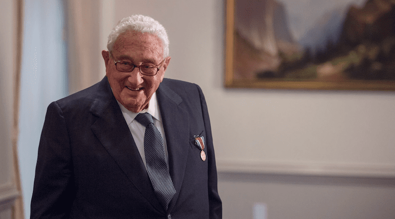 Dr. Henry A. Kissinger. Photo Credit: Senior Master Sgt. Adrian Cadiz, Office of the Secretary of Defense Public Affairs