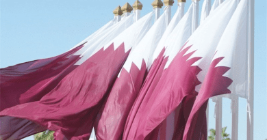 Qatar flag. Photo Credit: Tasnim News Agency