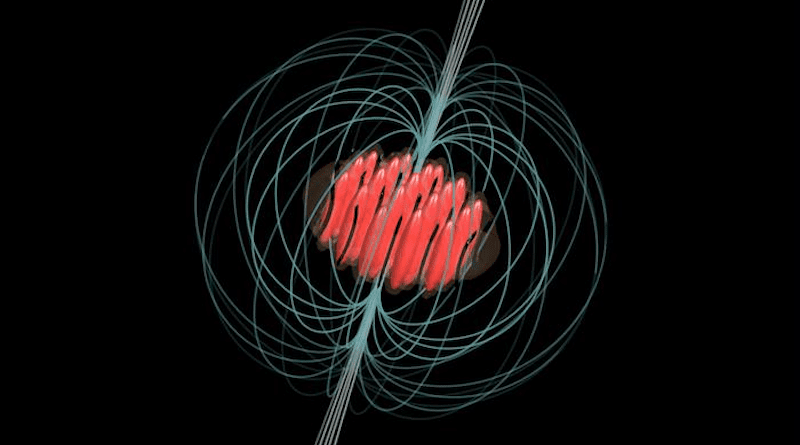 Ultracold quantum gases made of dipolar atoms form an ideal platform for simulating mechanisms inside neutron stars. CREDIT: Elena Poli